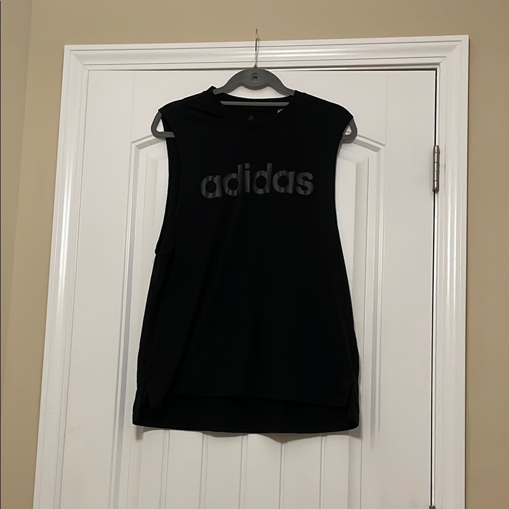 Adidas Black Boxy Muscle Tee